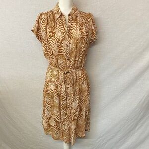 Shirt Style Zebra Print Mini Dress